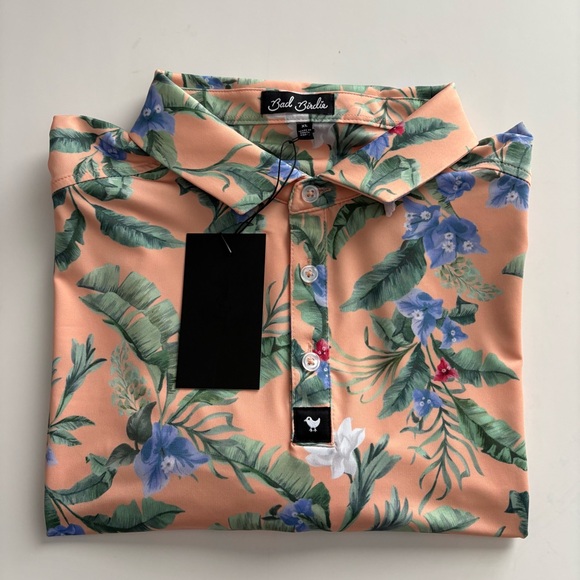 Men’s Bad Birdie Golf Core Performance Flora Fiesta Polo Shirt XL MSRP $78 - Picture 3 of 7